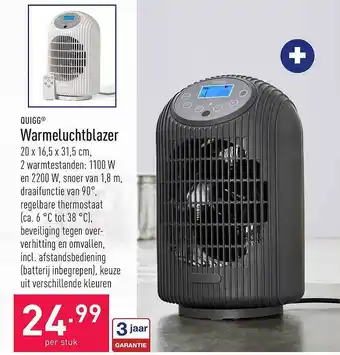 ALDI Quigg warmeluchtblazer aanbieding