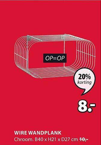 Jysk Wire wandplank aanbieding