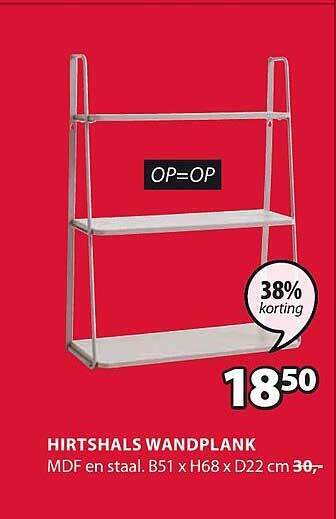 Jysk Hirtshals wandplank aanbieding