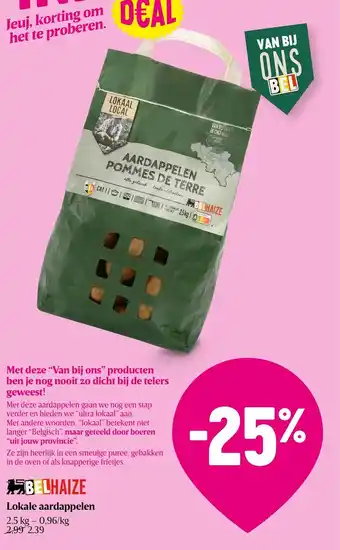 Delhaize Lokale Aardappelen 2.5kg aanbieding