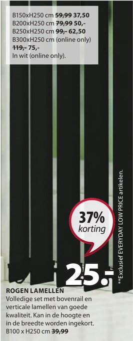 Jysk Rogen lamellen aanbieding