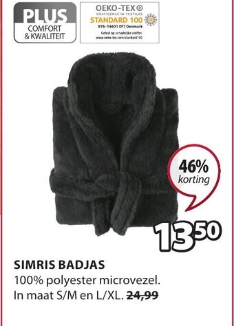 Jysk Simris badjas aanbieding