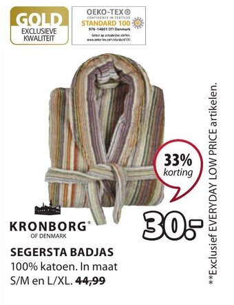 Jysk Segersta badjas aanbieding