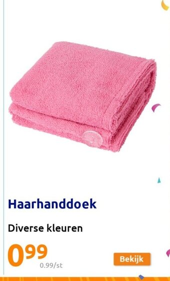 Action Haarhanddoek diverse kleuren aanbieding
