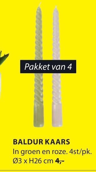 Jysk Baldur kaars aanbieding