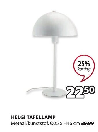 Jysk Helgi tafellamp aanbieding