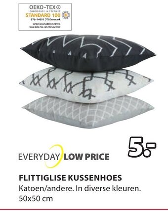 Jysk Flittiglise kussenhoes aanbieding