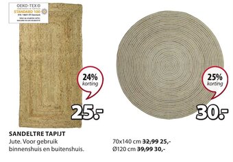Jysk Sandeltre tapijt aanbieding