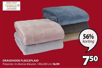 Jysk Dragehode fleeceplaid aanbieding