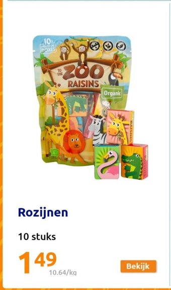 Action Rozijnen 10 stuks aanbieding