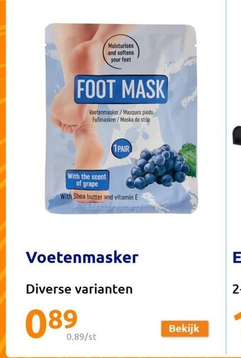 Action Voetenmasker diverse varianten aanbieding