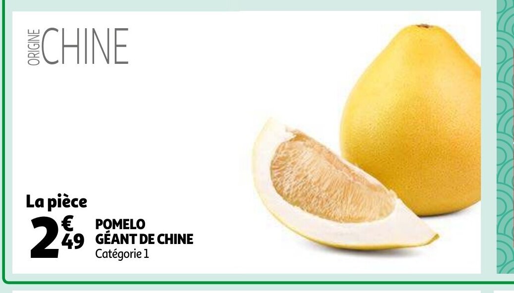 Pomelo geant de chine promotie bij Auchan