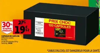 Auchan Capsules de cafe l'or 624g aanbieding