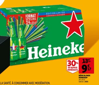 Auchan Biere blonde heineken aanbieding