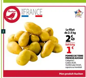 Auchan Pommes de terre pri 2,5kg aanbieding