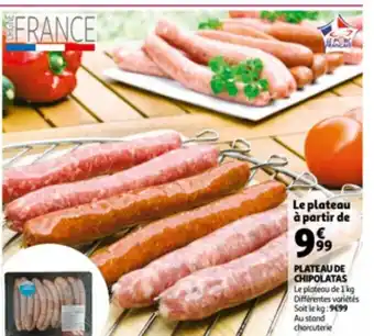 Auchan Plateau de chipolatas 1kg aanbieding
