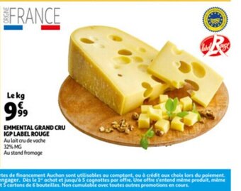 Auchan Emmental grand cru igp label rouge aanbieding
