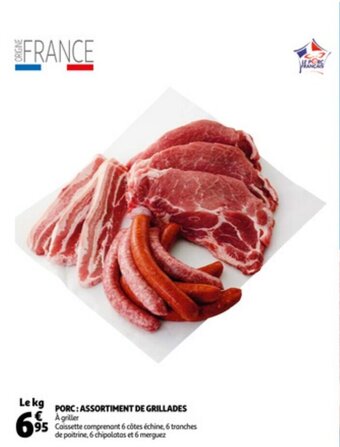 Auchan Porc: assortiment de grillades aanbieding