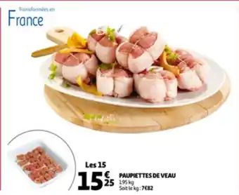 Auchan Paupiettes de veau 1,95kg aanbieding