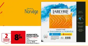 Saumon fume de norvege labeyrie 255g