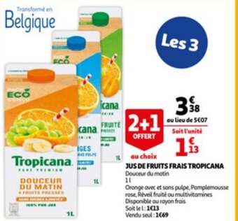 Auchan Jus de fruits frais tropicana aanbieding
