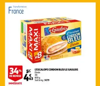 Auchan L'etscalope cordon bleu le gaulois 800g aanbieding