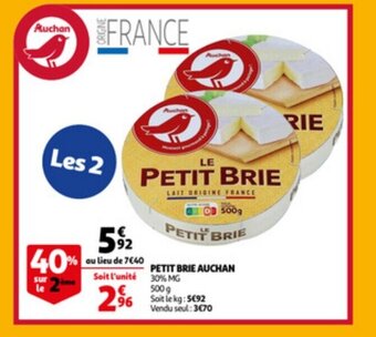 Petit brie auchan 500g