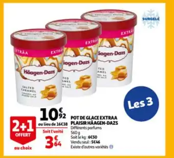 Auchan Pot de glace extraa plaisir haagen dazx 560g aanbieding