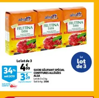 Sucre gelifiant spcial confitures alleges alsa