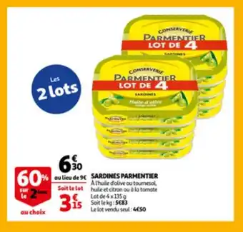 Auchan Sardines parmentier aanbieding