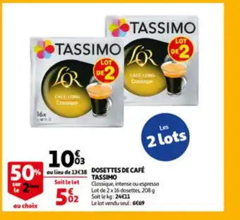 Dosettes de cape tassimo