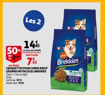 Croquettes pour chiens bceuf legumes nutri excel brekkies 10kg