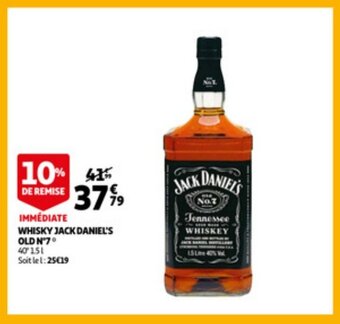 Auchan Whisky jack daniel's old N'7 aanbieding