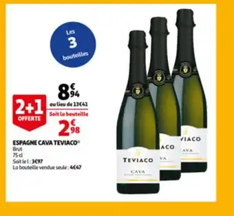 Auchan Espagne cava teviaco 75cl aanbieding