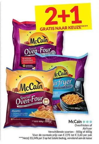 Intermarché Mccain ovenfrieten of airfryer aanbieding