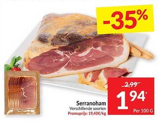 Intermarché Serranoham aanbieding