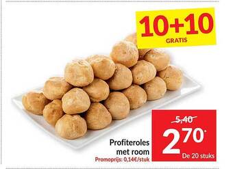 Intermarché Profiteroles met room aanbieding