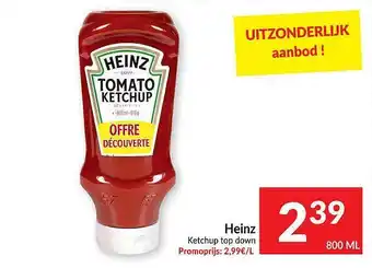 Intermarché Heinz ketchup top down aanbieding