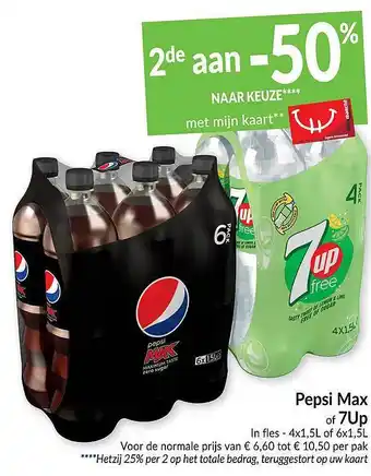 Intermarché Pepsi max of 7up aanbieding