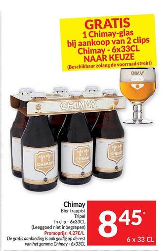 Intermarché Chimay bier trappist aanbieding