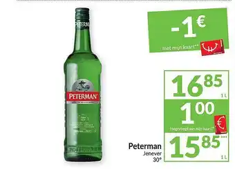 Intermarché Peterman jenever aanbieding