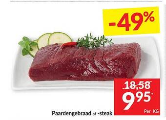 Intermarché Paardengebraad of steak aanbieding