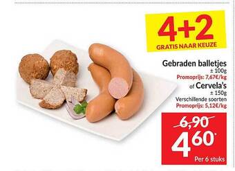 Intermarché Gebraden balletjes of cervela's aanbieding