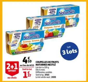 Coupelles de fruits naturnes nestke