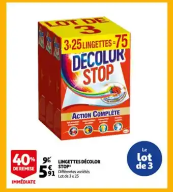 Lingettes decolor stop