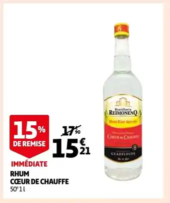 Auchan Rhum coeur de chauffe 1L aanbieding