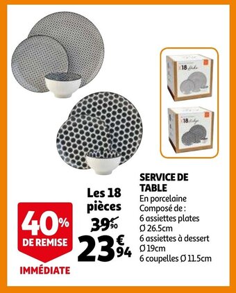Auchan Service de table aanbieding