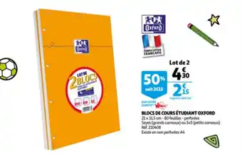 Blocs de cours etudiant oxford