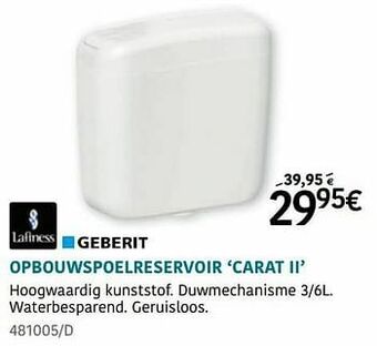 Opbouwspoelreservoir carat ii