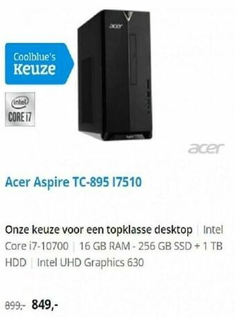 Coolblue Acer aspire tc-895 i7510 aanbieding